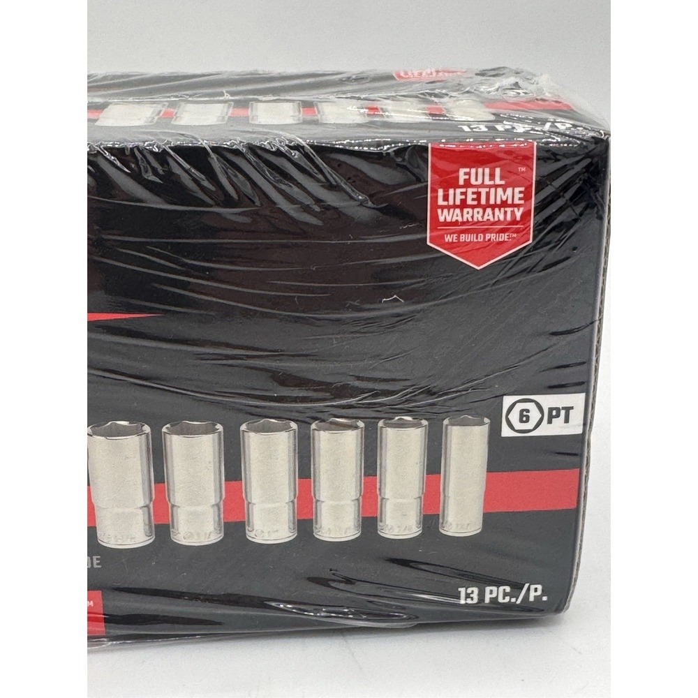Craftsman CMMT17395V V Series 1/2" Drive 13pc SAE Deep Socket Set -Magnetic Rail - Picture 4 of 10
